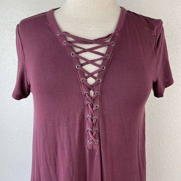 American Eagle Soft & Sexy Maroon T-Shirt Size M EUC - Picture 2 of 7